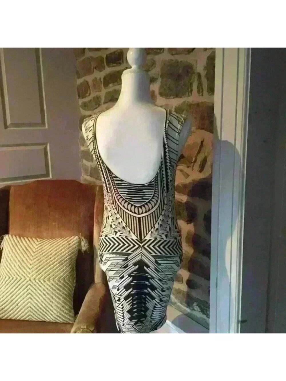๐โ Blue gold stud pattern design dress body on - Picture 9 of 13